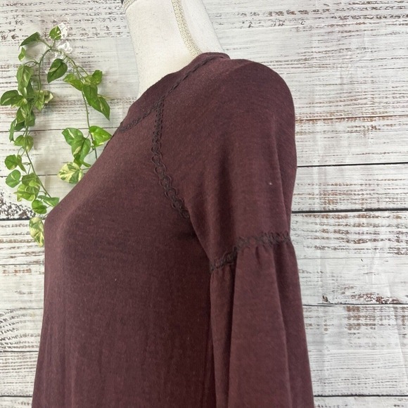 Max Studio Dress size Extra Small Burgundy Stretch Jersey Knit Pockets Casual - Picture 14 of 16